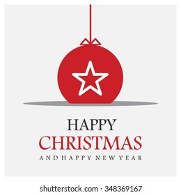 Christmas Award Star card, vector illustration.
