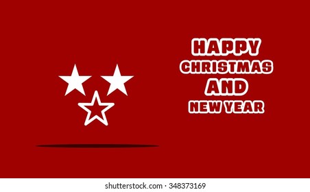 Christmas Award Star card, vector illustration.
