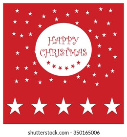 Christmas Award Star card, vector illustration.