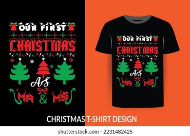 Christmas awesome t-shirt design  for your happy day