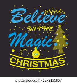 Christmas awesome 
typography t-shirt design. 