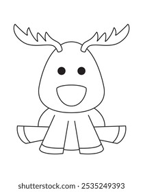 Christmas baby deer. Animal. Christmas. Vector. Illustration