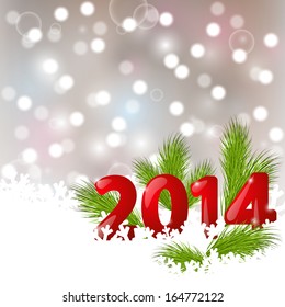 Christmas background with 2014 numbers
