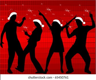 8,404 Christmas party people silhouette Images, Stock Photos & Vectors ...