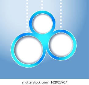 Christmas background with abstract baubles. Vector illustration 
