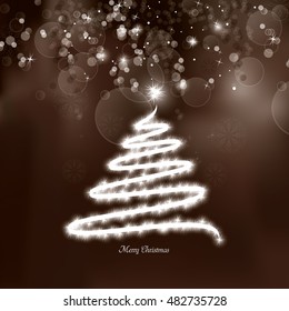 Christmas Background. Abstract Brown Illustration.
