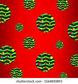 Christmas background with abstract circles. Vector illustration 