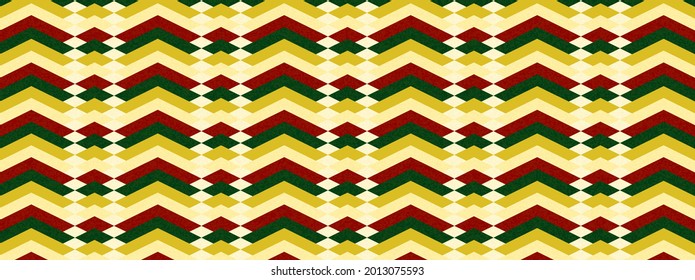 Fondo de Navidad. Forma geométrica abstracta con fondo de textura gruesa. Plantilla moderna. Diseño de patrones de arte textil, papel pintado, adorno. Estilo retro. Tema de color de Navidad.Ilustración vectorial.