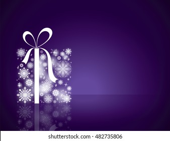 Christmas Background. Abstract Purple Illustration.