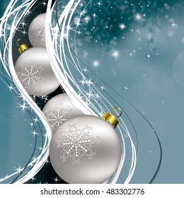 Christmas Background. Abstract Silver Design.