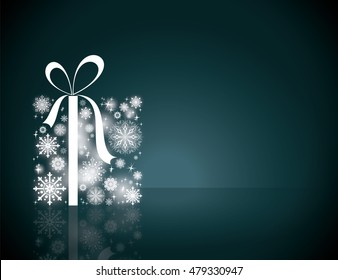 Christmas Background. Abstract Silver Illustration.