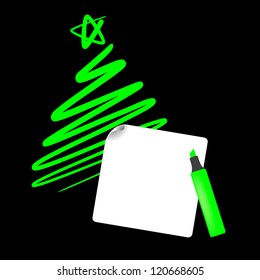 Christmas background, abstract tree