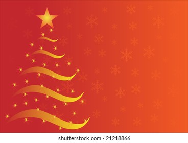 Christmas background with abstract tree
