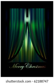 christmas background with abstract tree