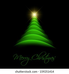 Christmas background with abstract tree design