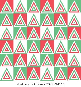 Christmas background with abstract christmas tree simbols. Decorative seamless pattern, texture for wraping paper, packaging, gifts, textile, wallpaper, greetings