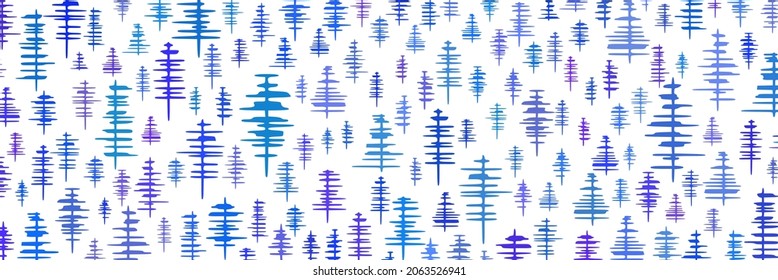 Christmas background of abstract trees, festive new year drawing 
