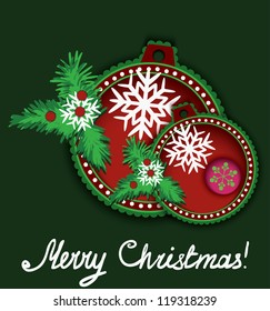 Christmas background with  applique