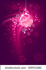 christmas background with ball