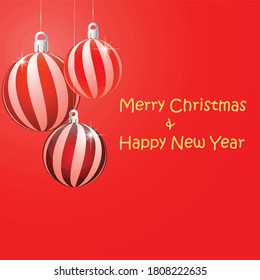 christmas background with christmas ball design