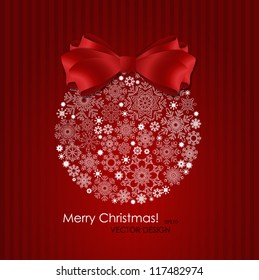 Christmas background with christmas ball illustration.