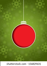 Christmas Background with Christmas Ball. Vector Illustration.