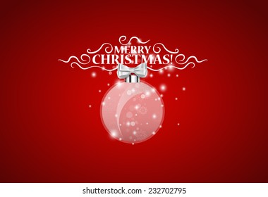 Christmas background with Christmas ball. Vector illustration.