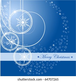 Christmas Background with ball. Vector Illustration.