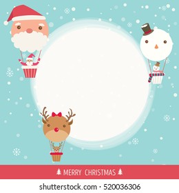 Christmas background with balloon ornaments.