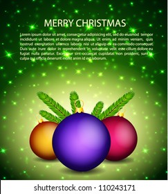 Christmas background with christmas balls