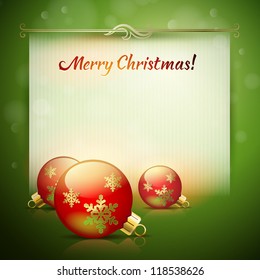 Christmas background with Christmas balls