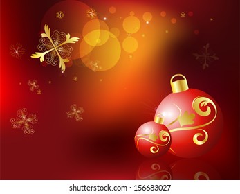 christmas background with christmas balls