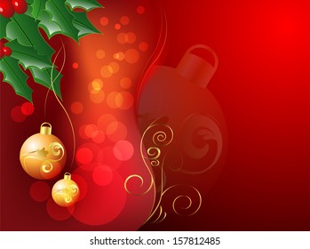 Christmas background with christmas balls