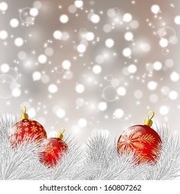 Christmas background with balls