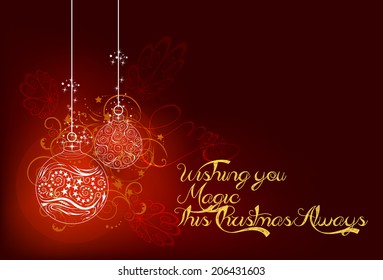 Christmas Background with Christmas Balls