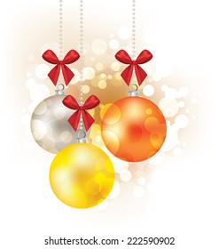 Christmas background with christmas balls 