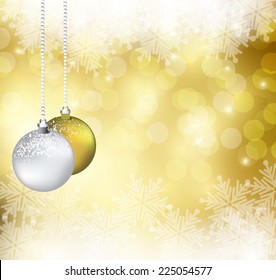 Christmas background with balls