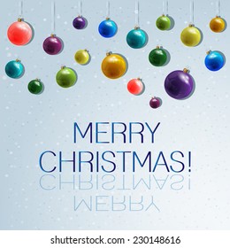 Christmas background with christmas balls