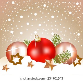 Christmas background with balls