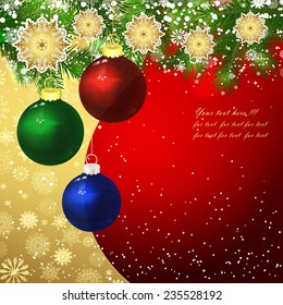 Christmas background with Christmas balls.