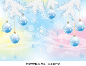 Christmas background with Christmas balls