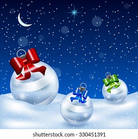 Christmas background with balls