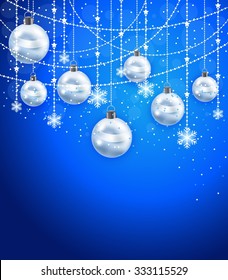 Christmas background with balls