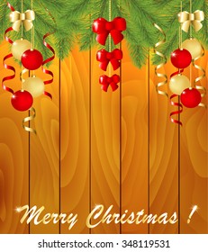 Christmas background with balls