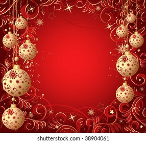 Christmas background with balls
