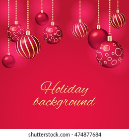 Christmas background with christmas balls