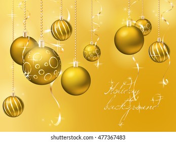 Christmas background with christmas balls