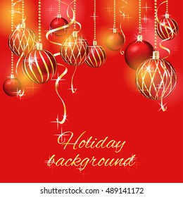 Christmas background with christmas balls