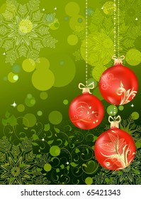 Christmas background with balls