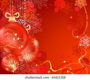Christmas background with balls